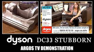 Dyson DC33 stubborn Vacuum Cleaner Demonstrated on Argos TV