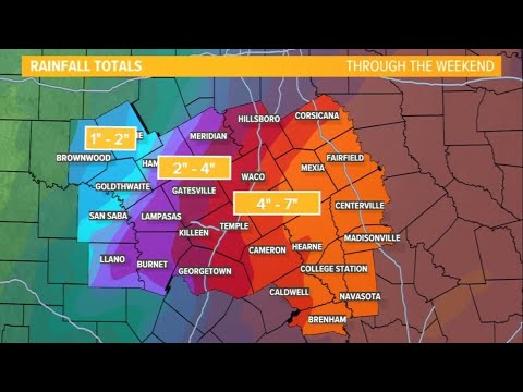 Rain expected throughout week in Central Texas and Brazos Valley - YouTube