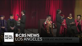 USC valedictorian gets standing ovation after school barred her from speaking during commencement