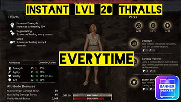How to instant max level thralls new way that works every time conan exiles age of war