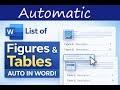 How to Create List of Figures and List of Tables in Microsoft Word Automatically