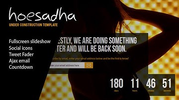 Hoesadha - Fullscreen Under Construction Template | Themeforest Website Templates and Themes