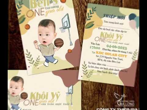 Thiệp Thôi Nôi | Thiệp Mời Thôi Nôi In Hình Bé 2023 | Gia Long In Thiệp Chất Lượng Cao - youtube