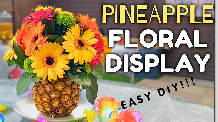 Summer Party Pineapple Floral Centre Piece Easy DIY  #diy #flowerarrangement #tutorial