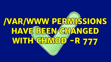 Ubuntu: /var/www permissions have been changed with chmod -R 777