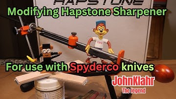 My Hapstone Knife sharpener modification. Modifying sharpener for use with Spyderco knifes