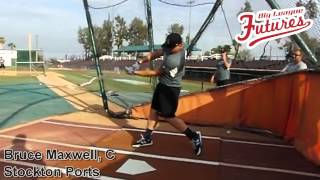 Bruce Maxwell,C, Stockton Ports, Swing Mechanics At 200 Fps