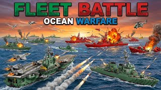 LEGO Modern Naval Battle - GREEN vs RED Fleet Epic Ocean Warfare - Missiles Torpedoes Aircraft ⚓💥 screenshot 4