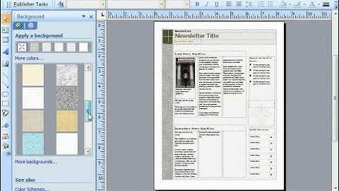 Publisher 2003 Tutorial Applying Backgrounds 2007 Microsoft Training Lesson 9.1