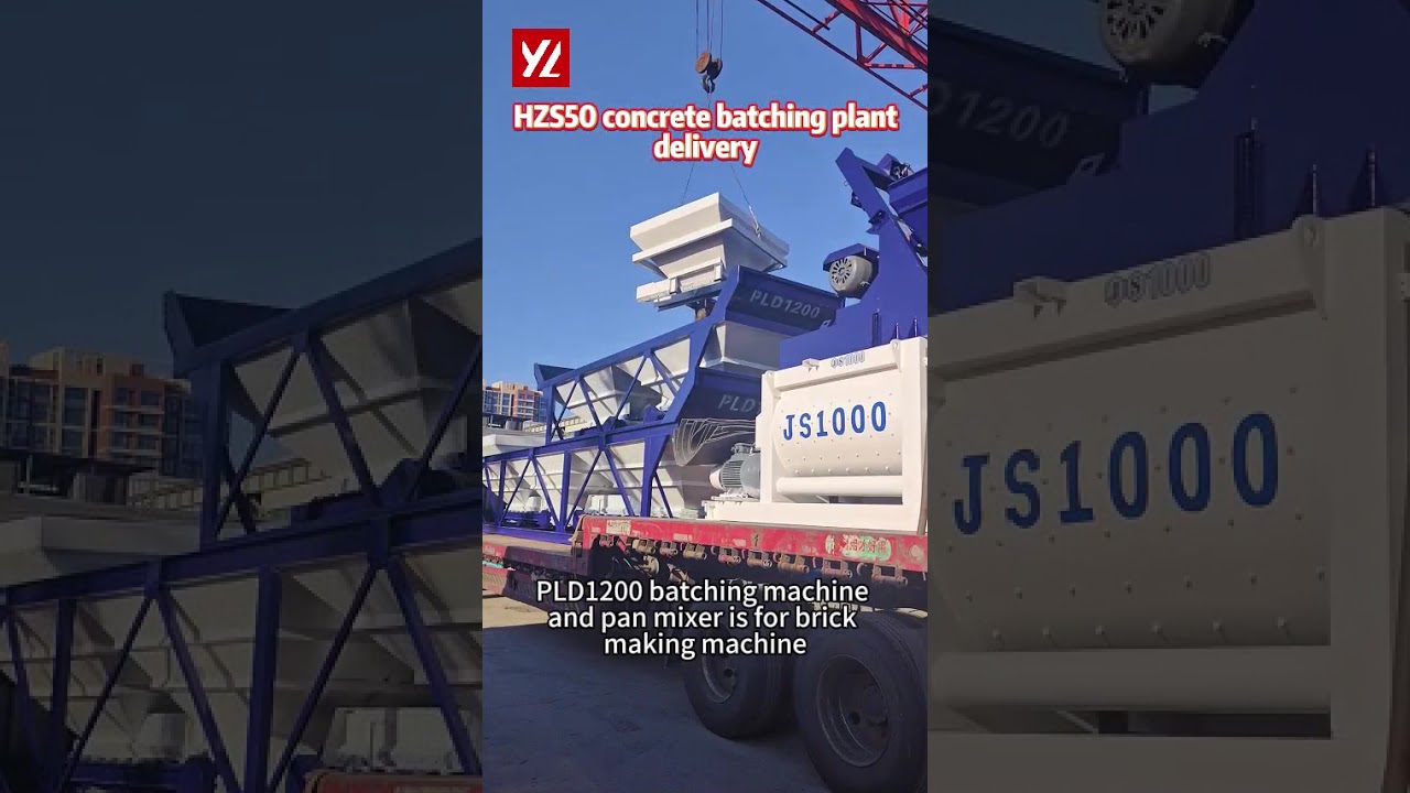 296  HZS50 Concrete Batching Plant for Brick Production Line | Block Making Solution