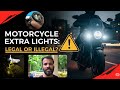 “ Extra Lights On Bikes Legal in India? | RTO Rules ” #BikeModifications #indianlaw #headlight