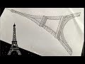 How To Draw Eiffel Tower Easy Eiffel Tower Drawing Step By Step Eiffel Tower Drawing 