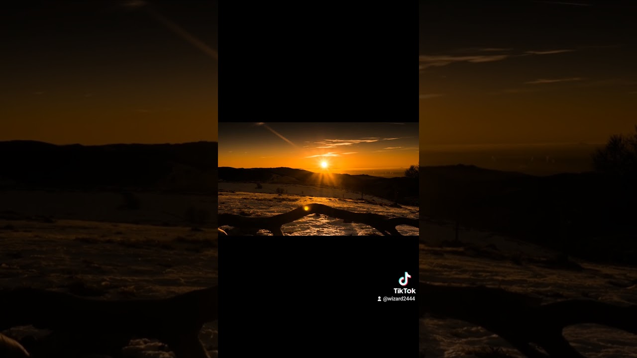 Magical winter sunset