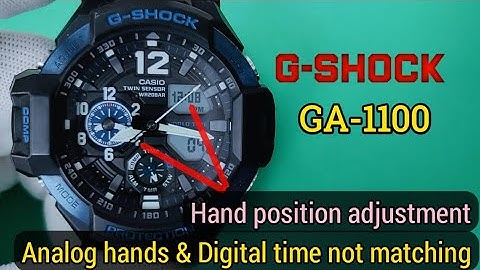 How To Sync Analog And Digital Time And Sub Dial Casio G-Shock GA-1100.