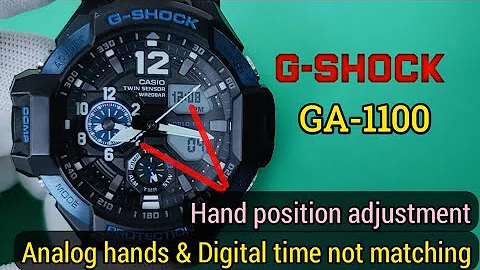 How To Sync Analog And Digital Time And Sub Dial Casio G-Shock GA-1100.