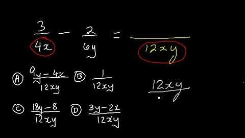 CXC Multiple Choice  -  subtracting algebraic fractions| PAST PAPER