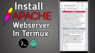 How to install apache2 in termux | Apache2 on Android