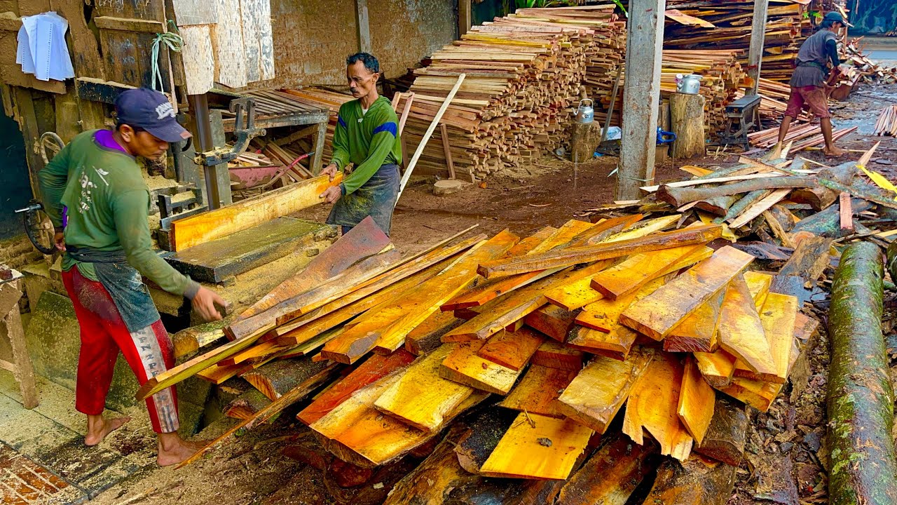Utilizing Jackfruit Wood Waste, Still Priced Exorbitantly, Sawed into Fruit Crate Boards