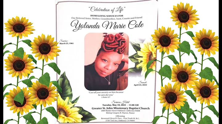 Celebration of Life, Yolanda Marie Cole
