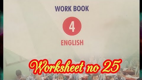 4th standard English workbook/ worksheet no 25/ answer with explanation