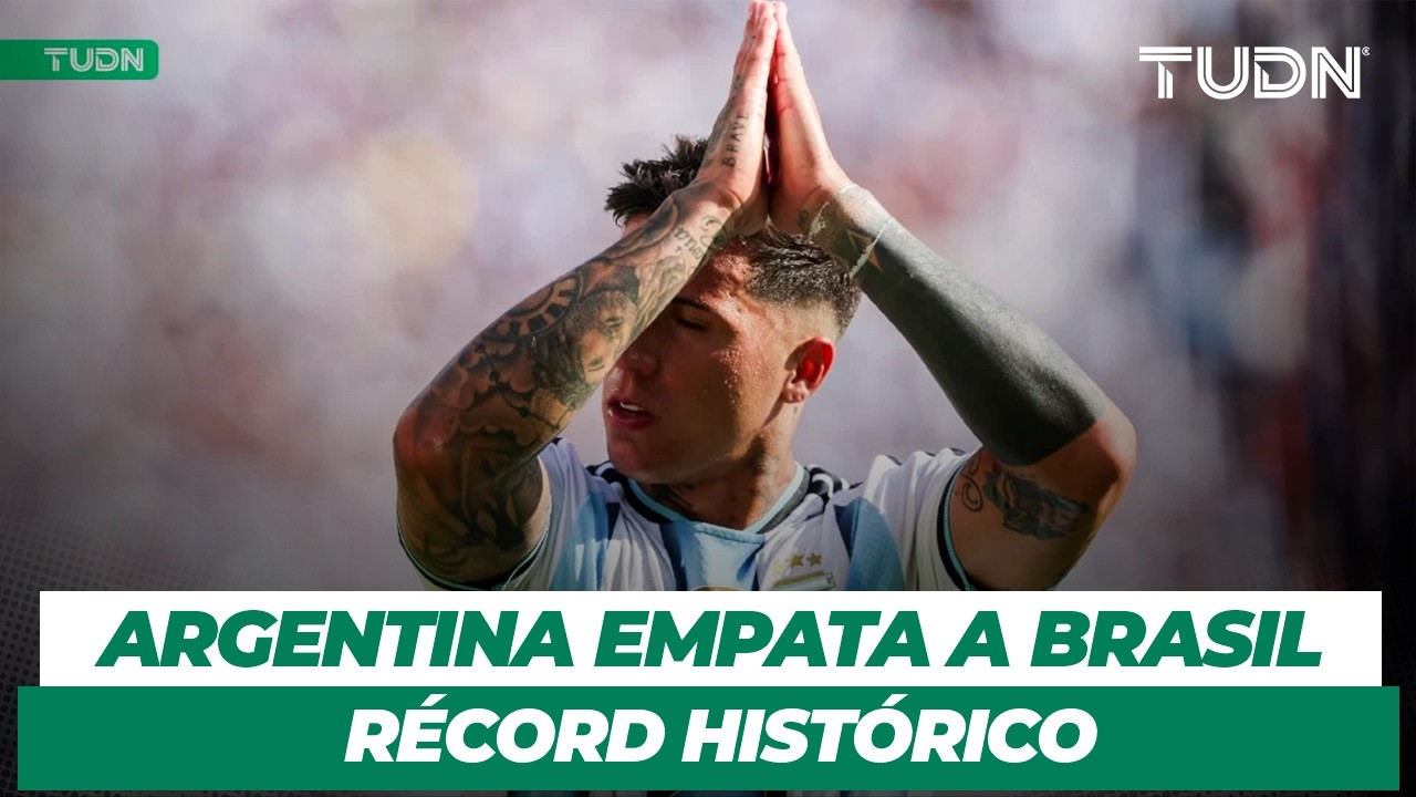 El récord histórico que ahora comparten Argentina y Brasil 👀 | TUDN