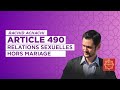 Article 490 et les relations sexuelles hors mariage