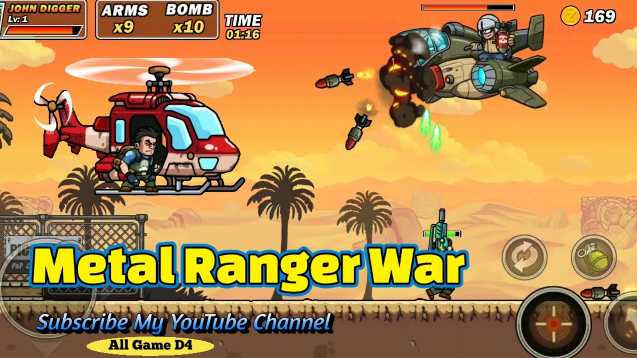 Metal Ranger War Level One Two Attack On Helicopter - YouTube