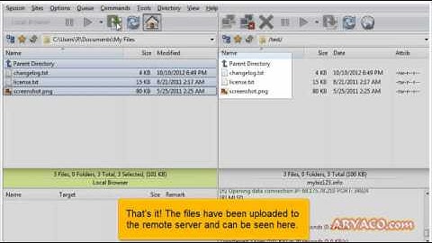 Uploading files using FlashFXP