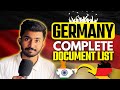 2024 complete list of documents for studying in germany 