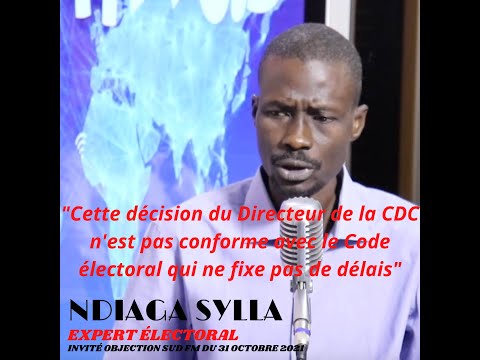 "Cette décision du Directeur de la CDC n'est pas conforme", Ndiaga SYLLA expert électoral à SUD FM