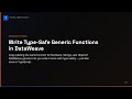 DataWeave Generics: Type-Safe Functions with Parameterized Types