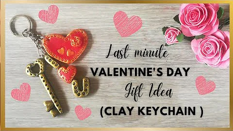 Last minute valentine's day gifts | clay keychain | clay craft ideas | diy  | gift ideas | craftdil