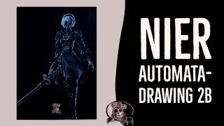 Nier Automata- Drawing 2B (fan art)