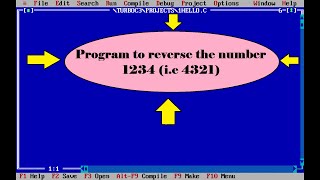 Program for reverse a number 1234 in C language.