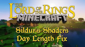 Minecraft LOTR Tutorial - Shaders Day Length Fix