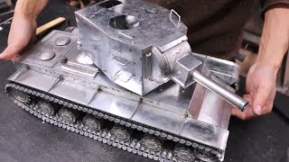 Build Metal Tank KV-2 | How To Make a Tank out of Metal | Remote-Controlled Tank