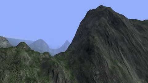 gdevice 3D engine tech demo: procedural terrain test no.3