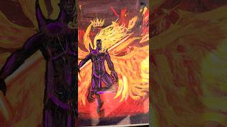 devil ##art #drawing #devil #demon #acrylic #canvas #hell #dank #dark #brush #lucifer #fire #nether