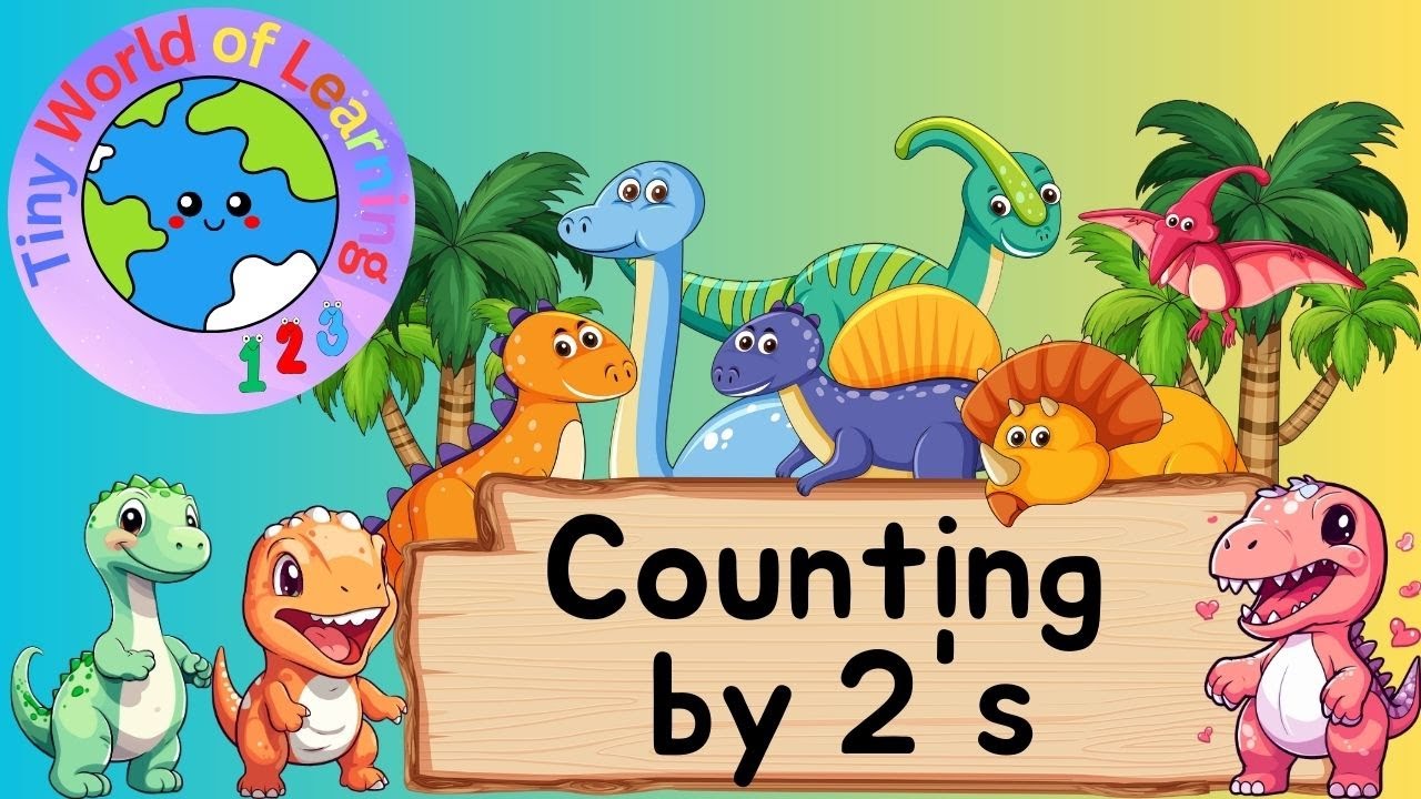 Counting by 2's With Dinosaurs For Toddlers. - YouTube