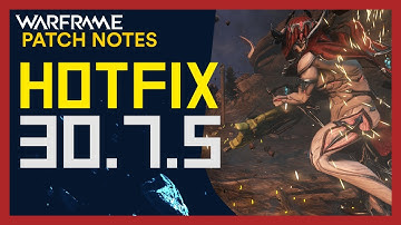 Warframe Hotfix 30.7.5 Patch Notes - Ghoul Saw Buff