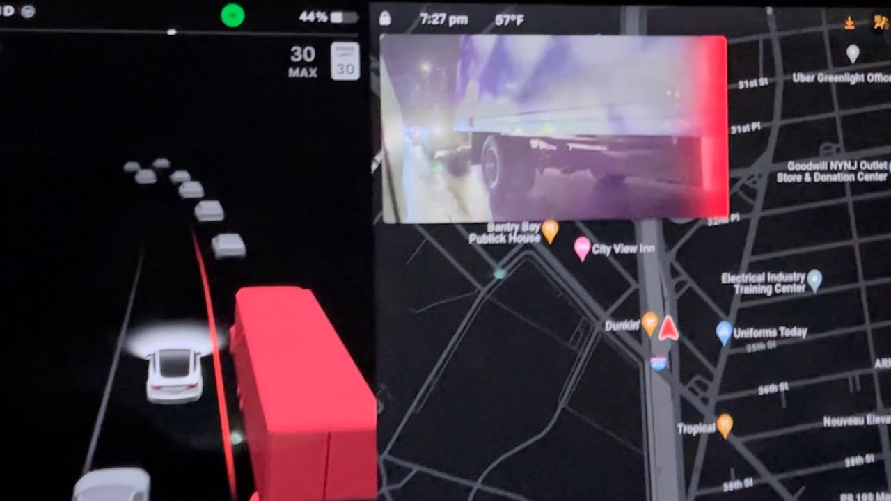 Tesla New Blind Spot Monitor - YouTube