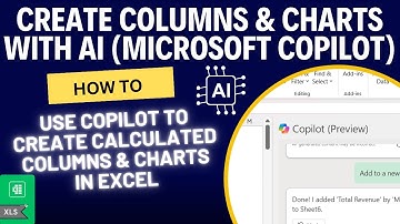 Excel Copilot! Create Calculated Columns & Charts with Ease (AI-Powered Spreadsheets)