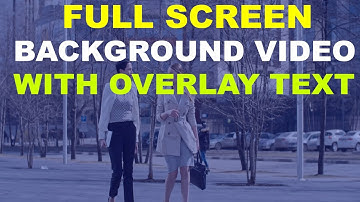 Fullscreen Background Video with Mix Blend Mode Overlay Text