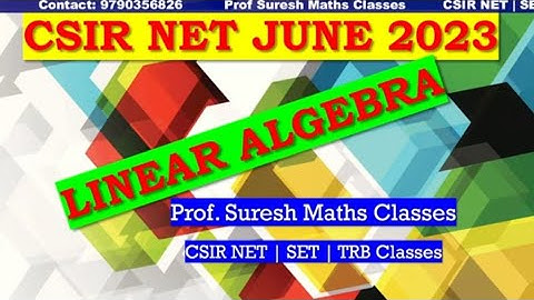 CSIR NET Maths June 2023 Q&A - 2 | Tamil | Prof. Suresh