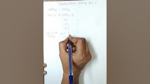 19.1 example subtraction using 16
