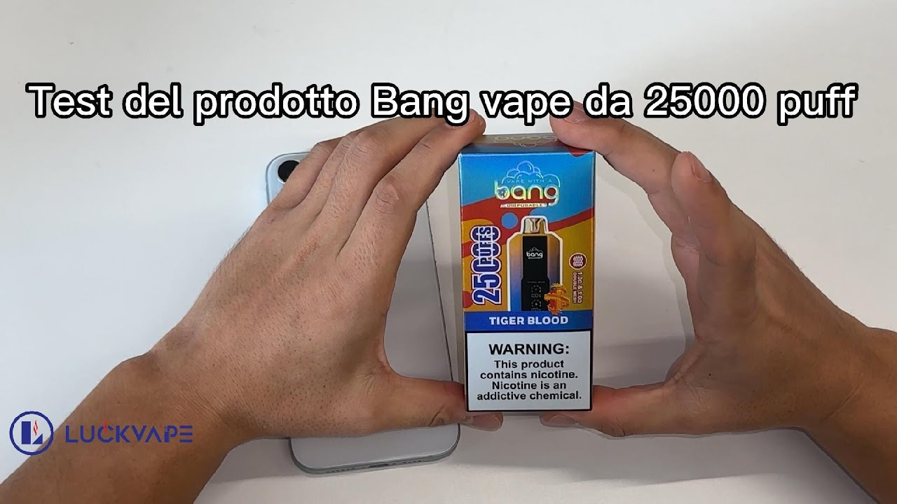 【Apertura】Il Powerbank con Schermo! Unboxing di Bang 25000 Puff, Batteria e Liquido in Tempo Reale