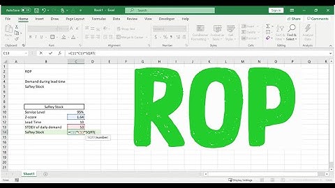 How To Calculate Re-Order Point | ROP
