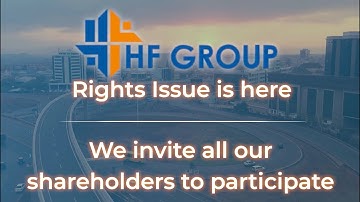 HF Group Rights Issue: Offer Period (13th November to 9th December)