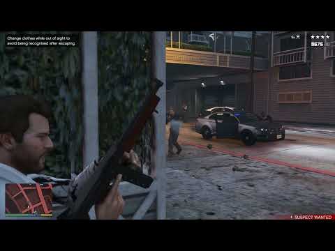 GTA 5 - Italian Mafia Restaurant Shootout + Six Star Escape