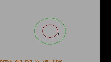 Write a program in Qbasic to draw three concentric circles on the screen having different colors